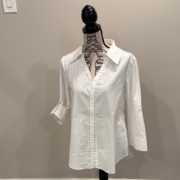 Alice + Olivia White Button-Down Shirt NWOT - Picture 1 of 3